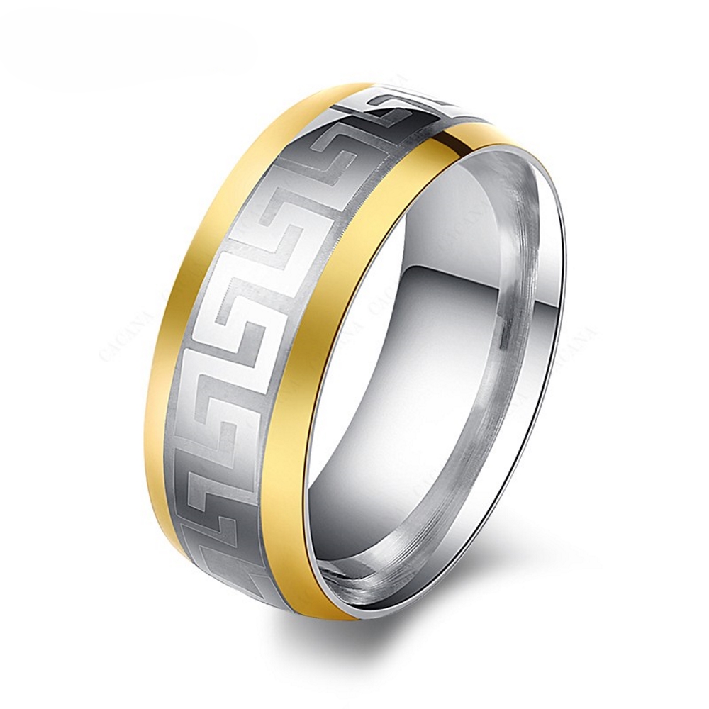 Stainless Steel Ring gold plated