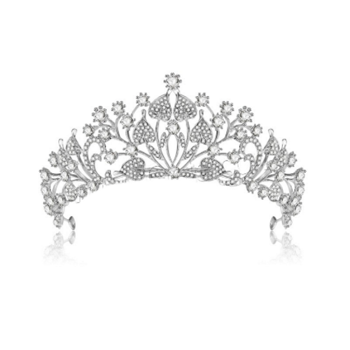 Kristall bröllop hår krona tiara