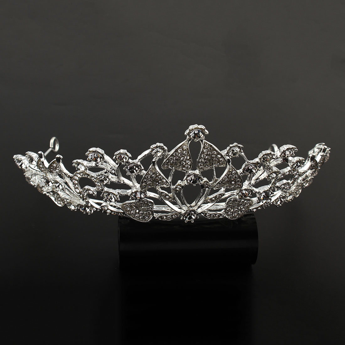Kristall bröllop hår krona tiara - 4