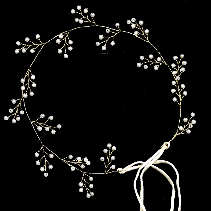 Kvinnor hårband  bröllop diadem pärla  - 2