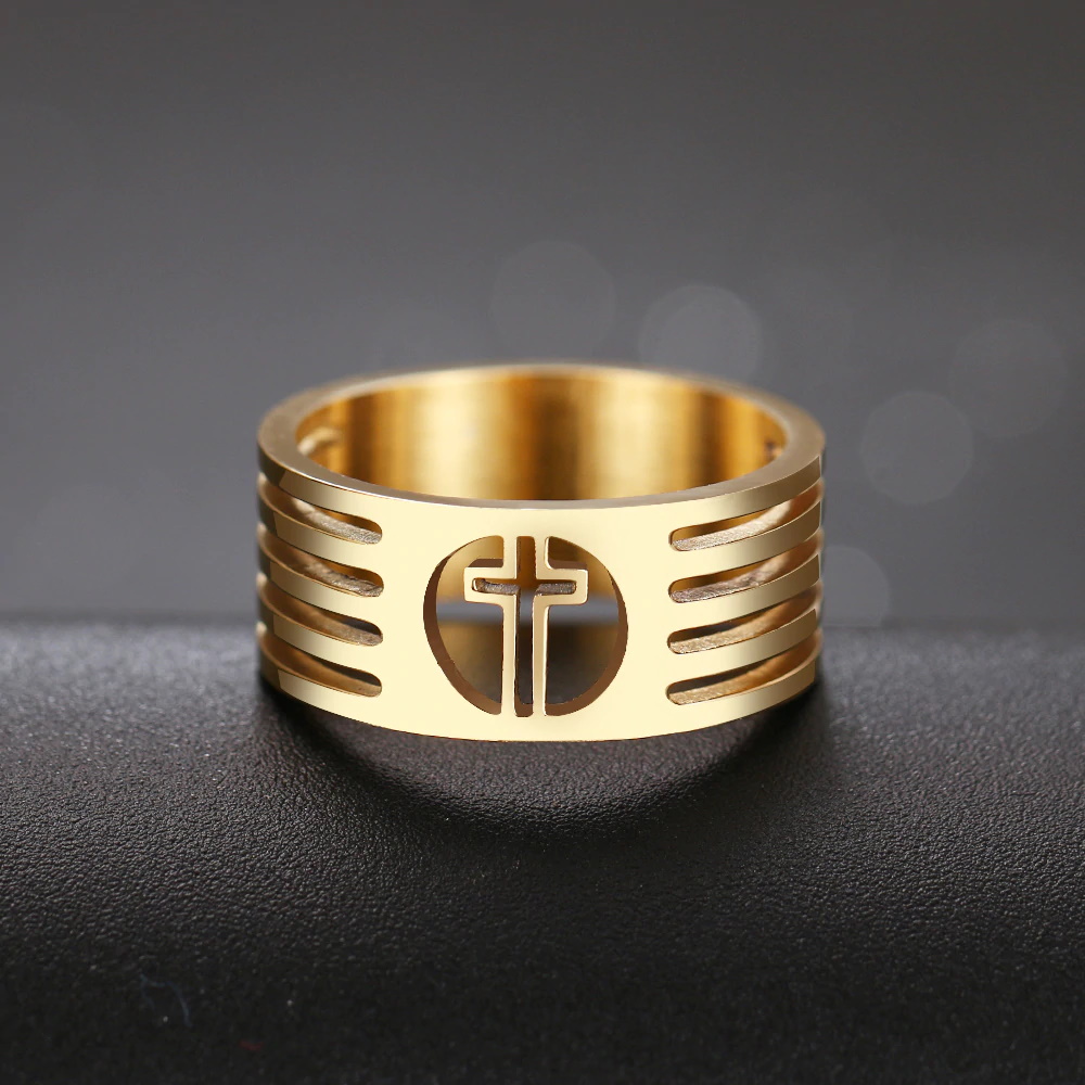 Rostfritt stål ring GULD, SILVER - 3