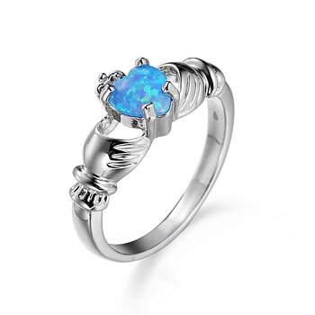 Silversmycken filled ring Opal