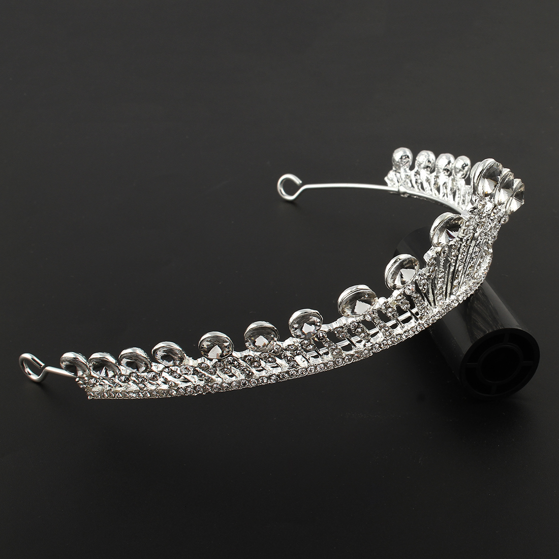Kristall bröllop hår krona tiara - 5
