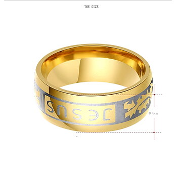 Stainless Steel Ring gold plated