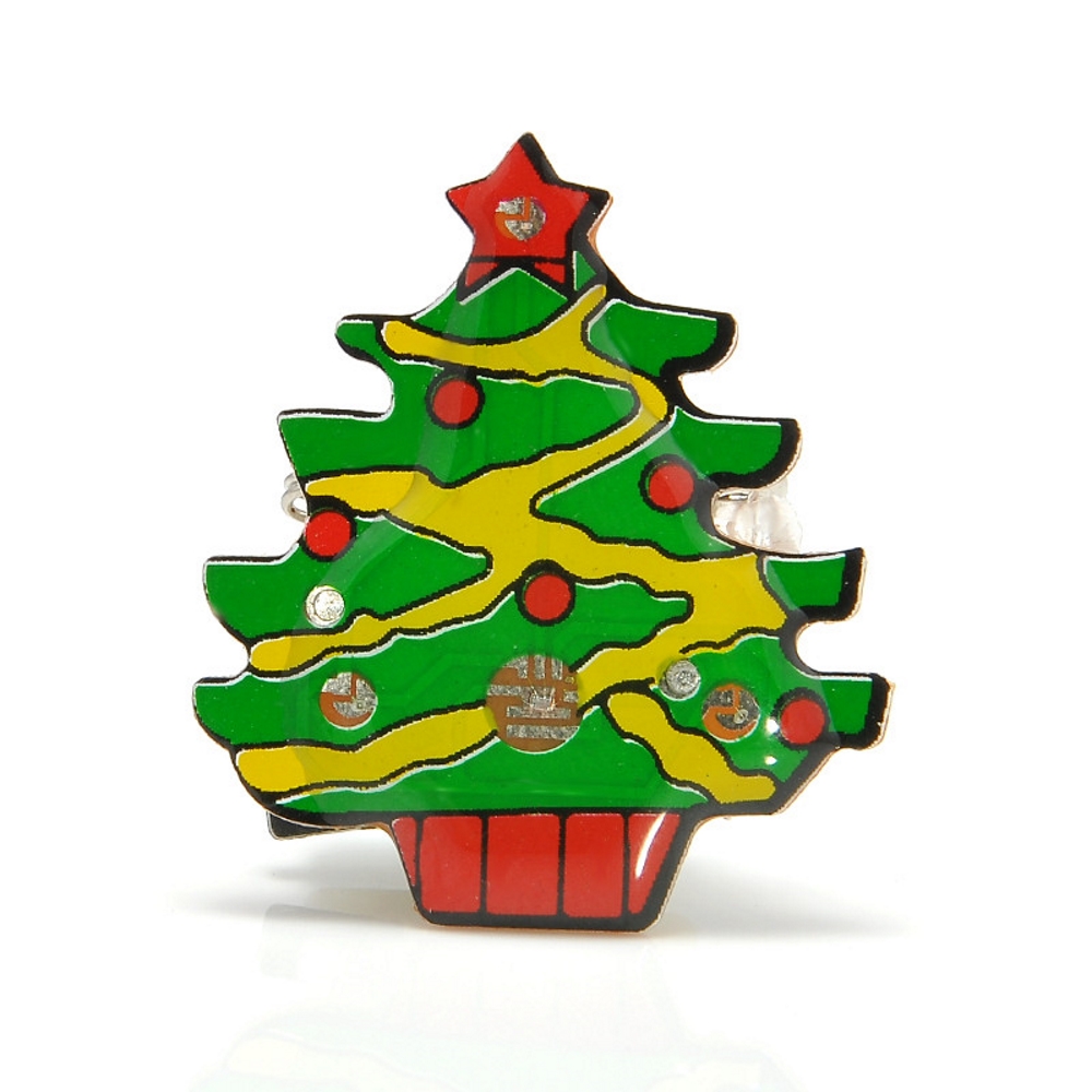 Crystal Brooch Christmas Led  - 3