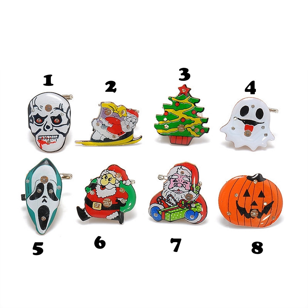 Crystal Brooch Christmas Led  - 2