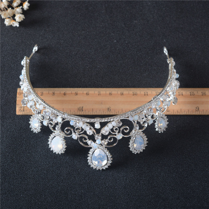 Lyx kristall  bröllop hår krona tiara - 4