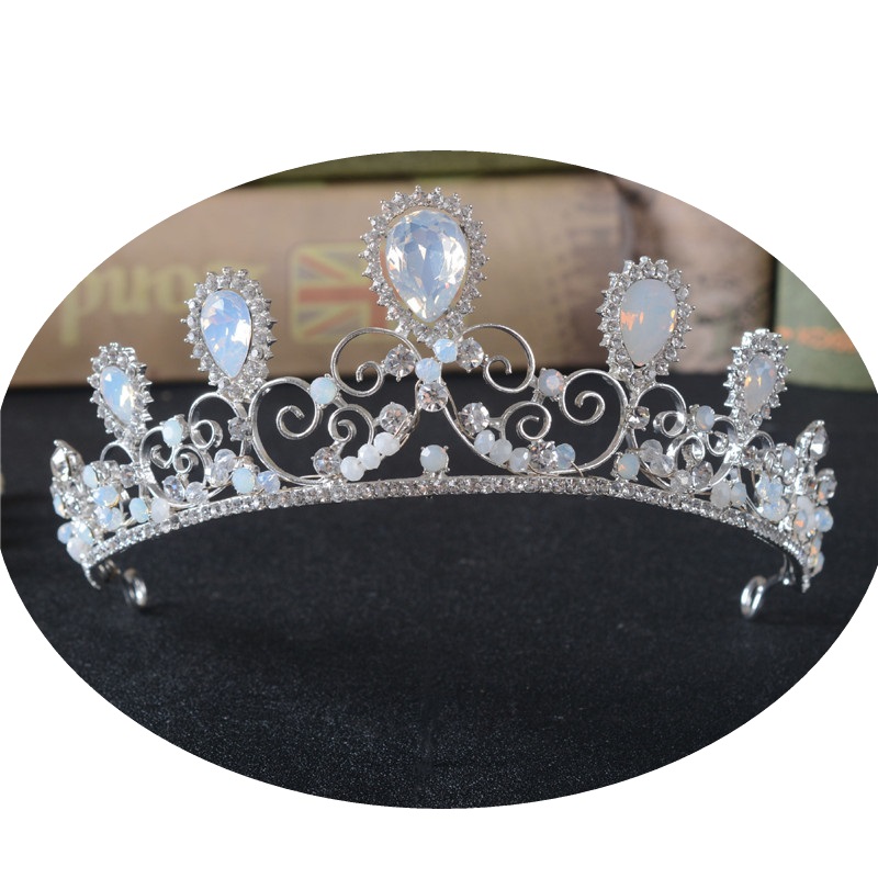 Lyx kristall  bröllop hår krona tiara