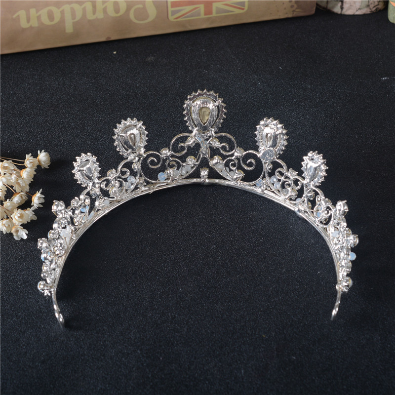 Lyx kristall  bröllop hår krona tiara - 5