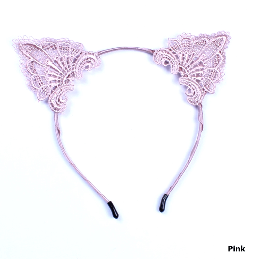 Sexy Lady Black Lace Cat Ears headband hair accessories - 6