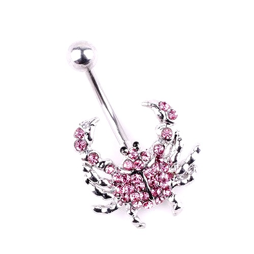 Navelpiercing krabba