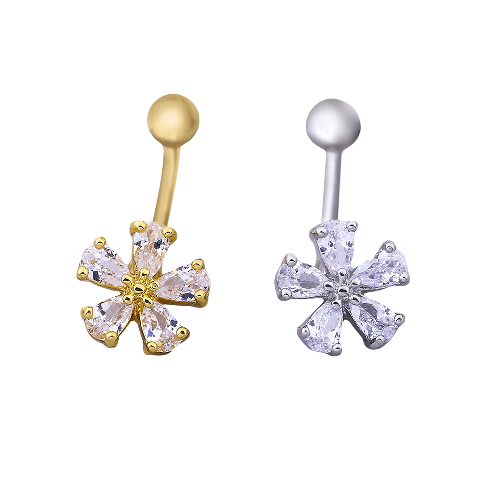 Navelpiercing blomma