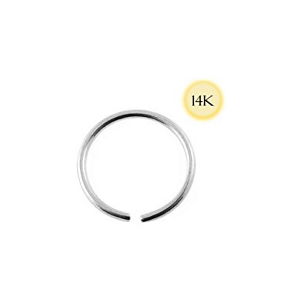 14K Gold Nose Hoop Ring - 3