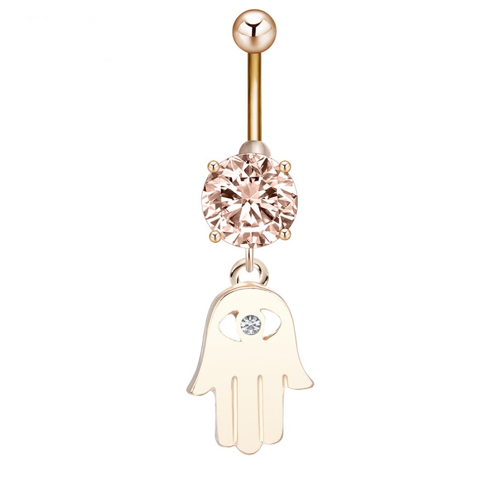Gold Plated Navel Belly Button Ring Body Piercing GOLD/SILVER