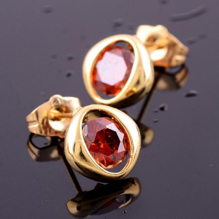 14K Guldfyllda Guld Filled gulddoublé Örhängen CZ - 2