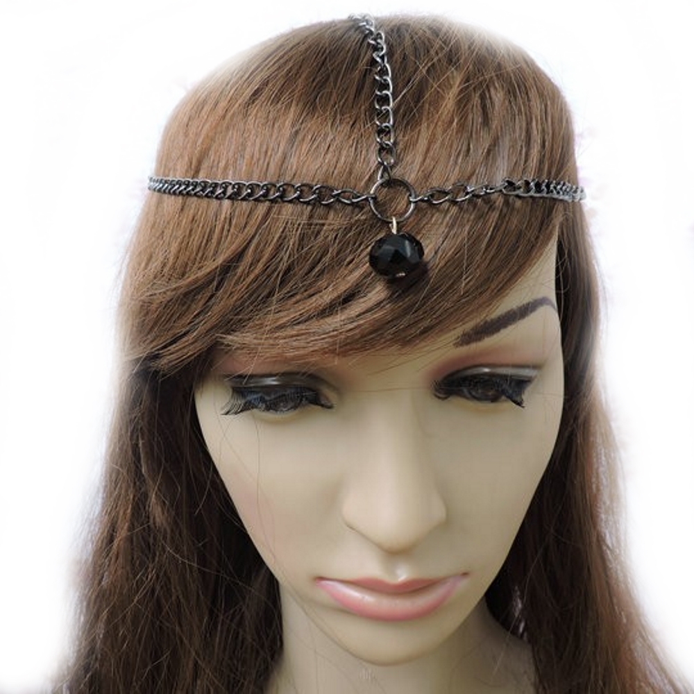 Women Hair Band Chains pearl tiara bridal