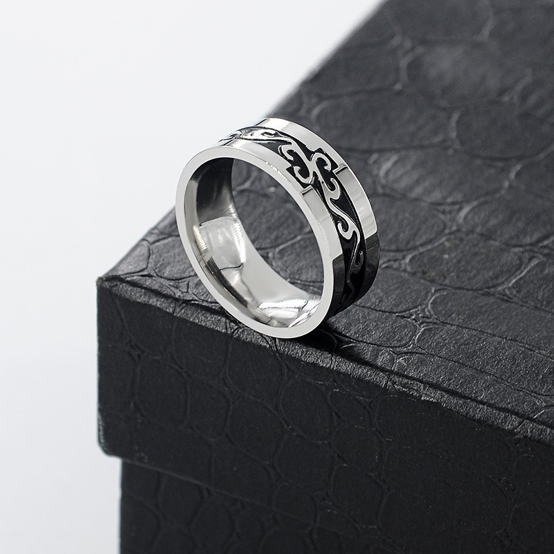 Stainless Steel Ring Decorative pattern - 3