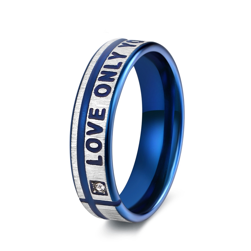 Rostfritt stål ring LOVE