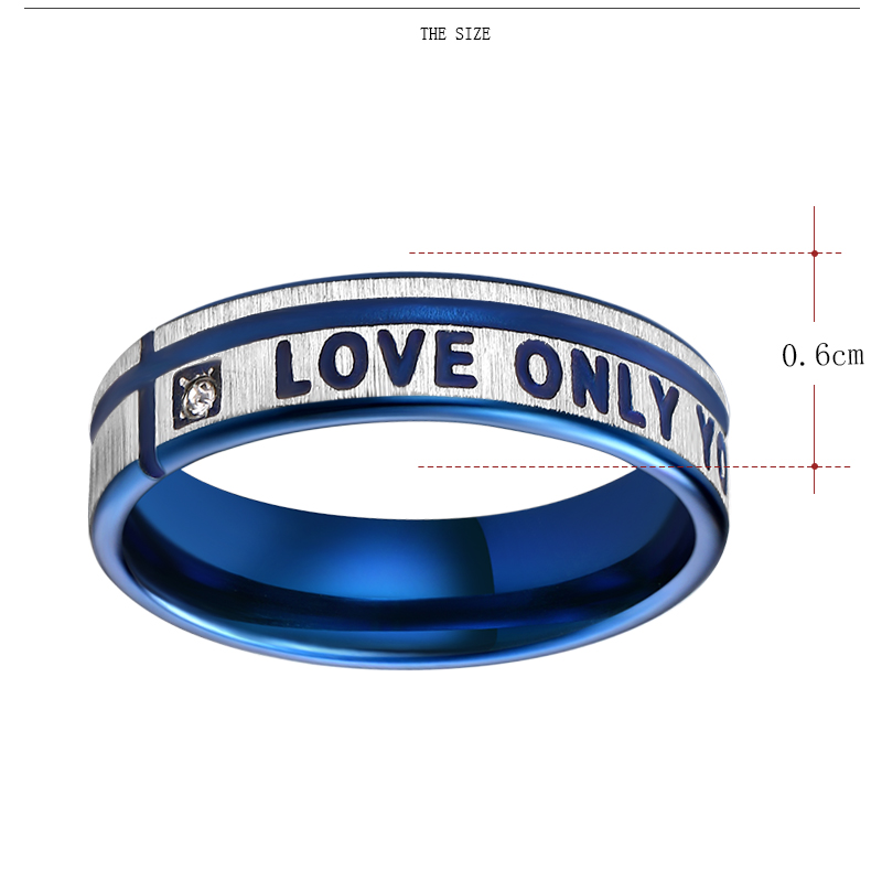 Rostfritt stål ring LOVE - 2