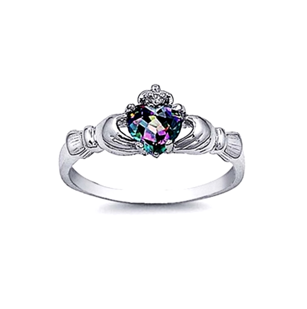 18K WHITE Gold Filled RING engagement