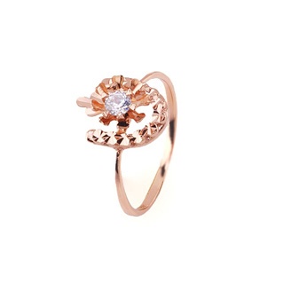 18K Guldfyllda Guld gulddoublé Filled CZ Ring #17