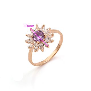 18k Gold Filled CZ RING lilac - 2