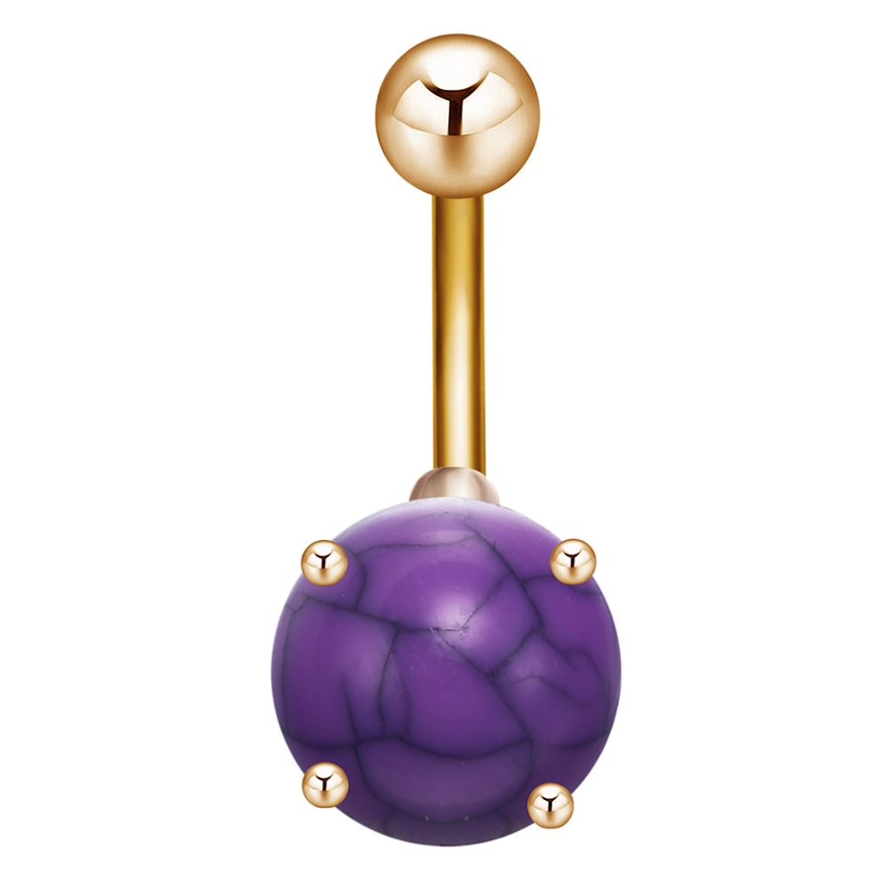 Navel Belly Button Ring Body Piercing Stone 