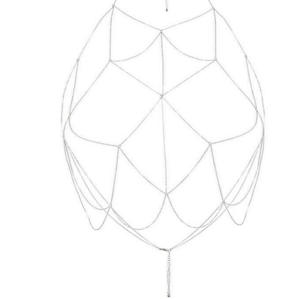 Bröllop kroppskedjor Halsband SILVER - 2