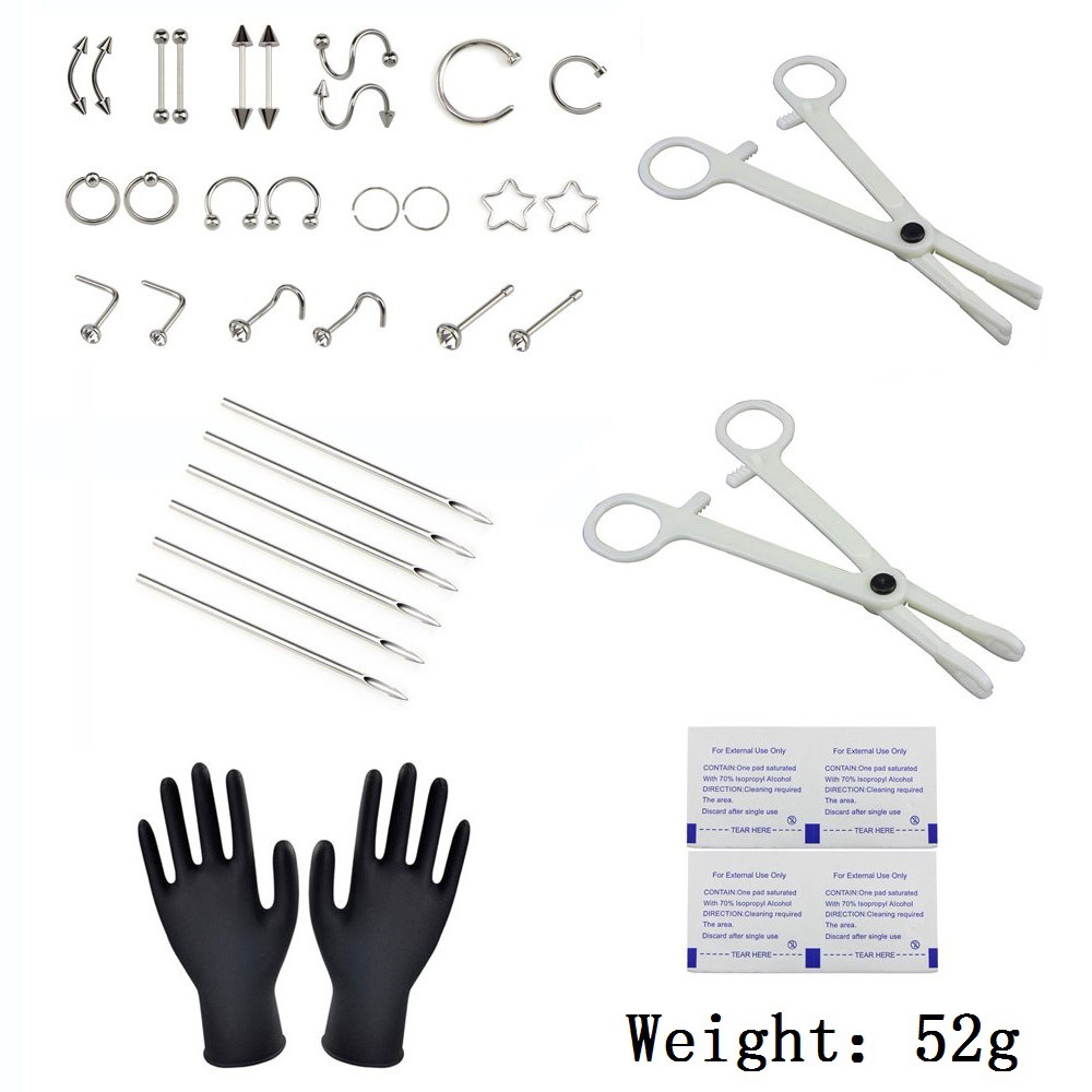 Piercing Set 37 st. Verktyg