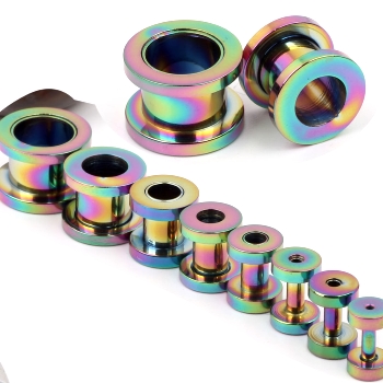 mix (2-10mm) stainless steel piercing ear tunnel