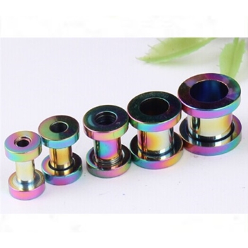 mix (2-10mm) stainless steel piercing ear tunnel - 3