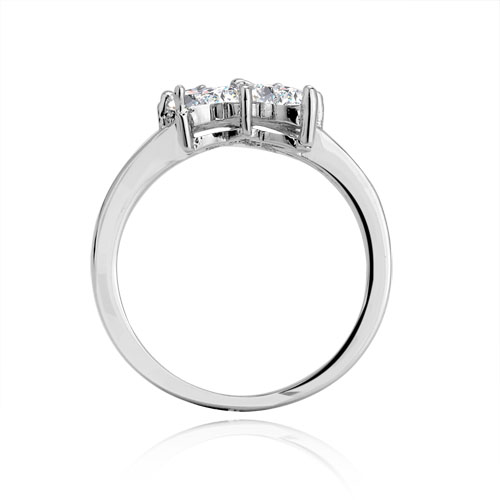 18K Vitguld Guldfyllda gulddoublé Filled CZ Ring - 4