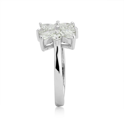 18K Vitguld Guldfyllda gulddoublé Filled CZ Ring - 3