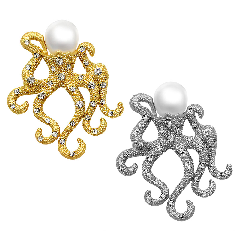 Brooch Crystal Pearl 