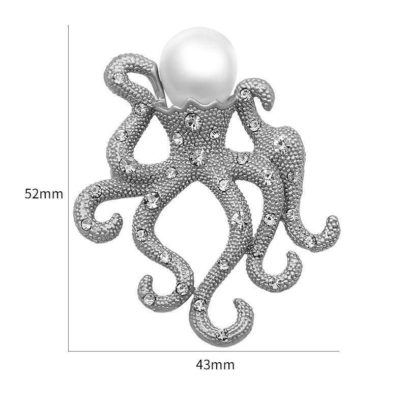 Brooch Crystal Pearl  - 3