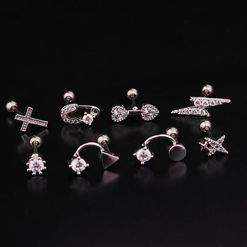  Tragus Piercing  Örhänge 8 st pack