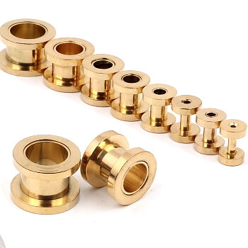 mix (2-10mm) stainless steel piercing ear tunnel