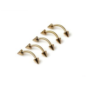 316L surgical stainless steel with gold plated