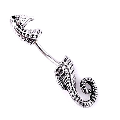 Navel Piercing Seahorse 