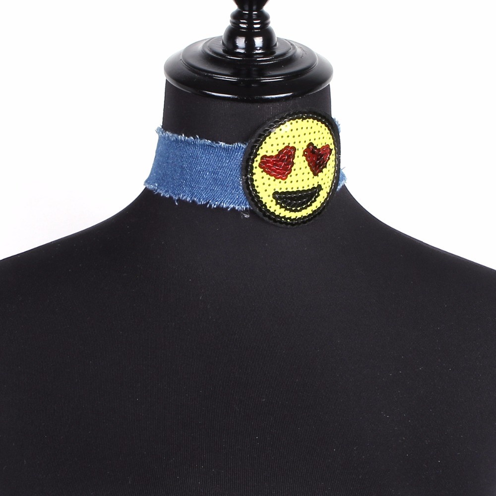 Vintage necklace Blue Jeans SMILE - 4
