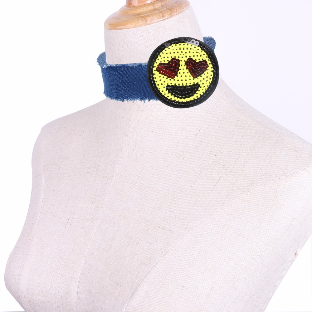 Vintage necklace Blue Jeans SMILE - 5