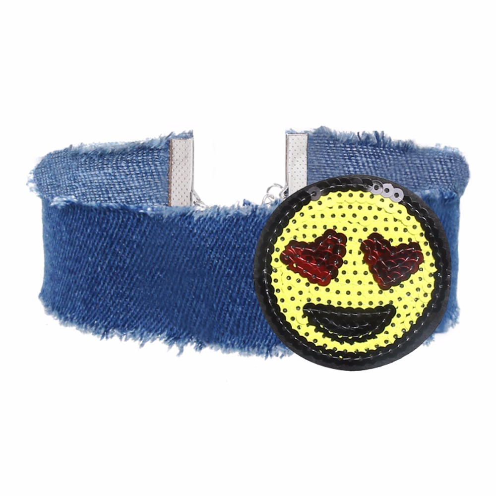 Vintage necklace Blue Jeans SMILE