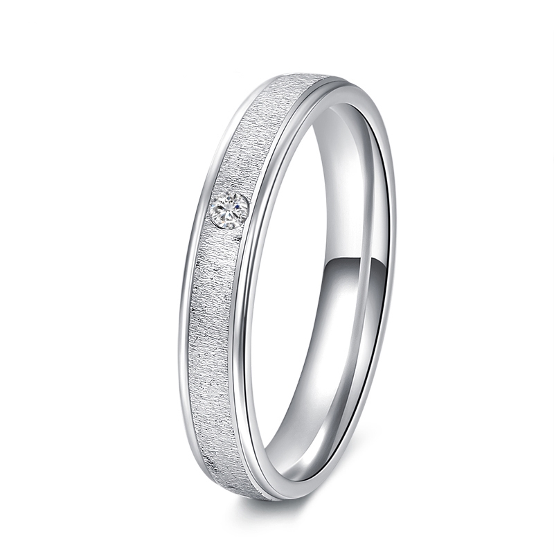 Rostfritt stål ring CZ