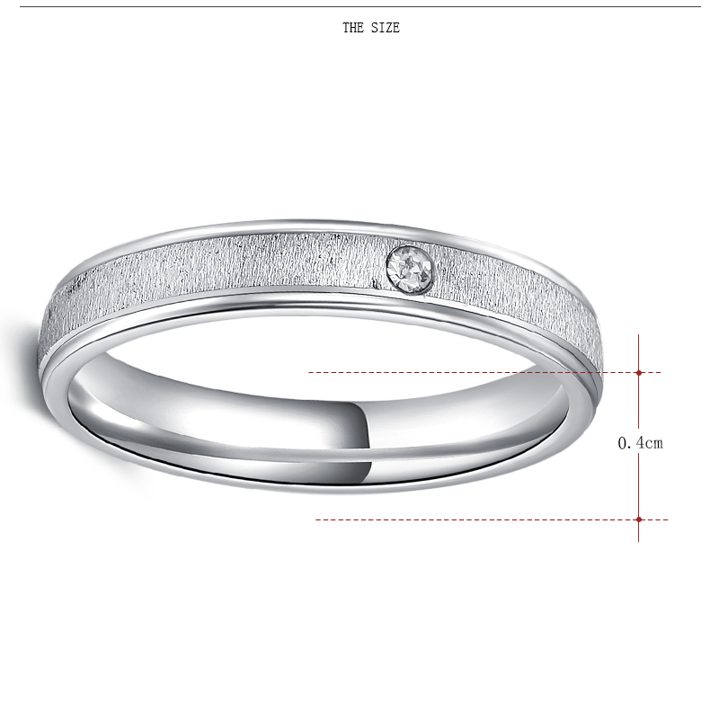 Rostfritt stål ring CZ - 2