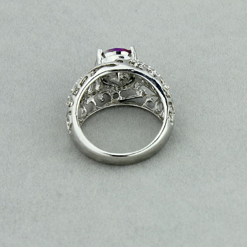 18K Vitguld Guldfyllda gulddoublé Filled CZ Ring - 3