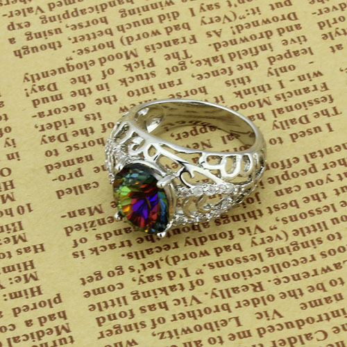 18K Vitguld Guldfyllda gulddoublé Filled CZ Ring - 4