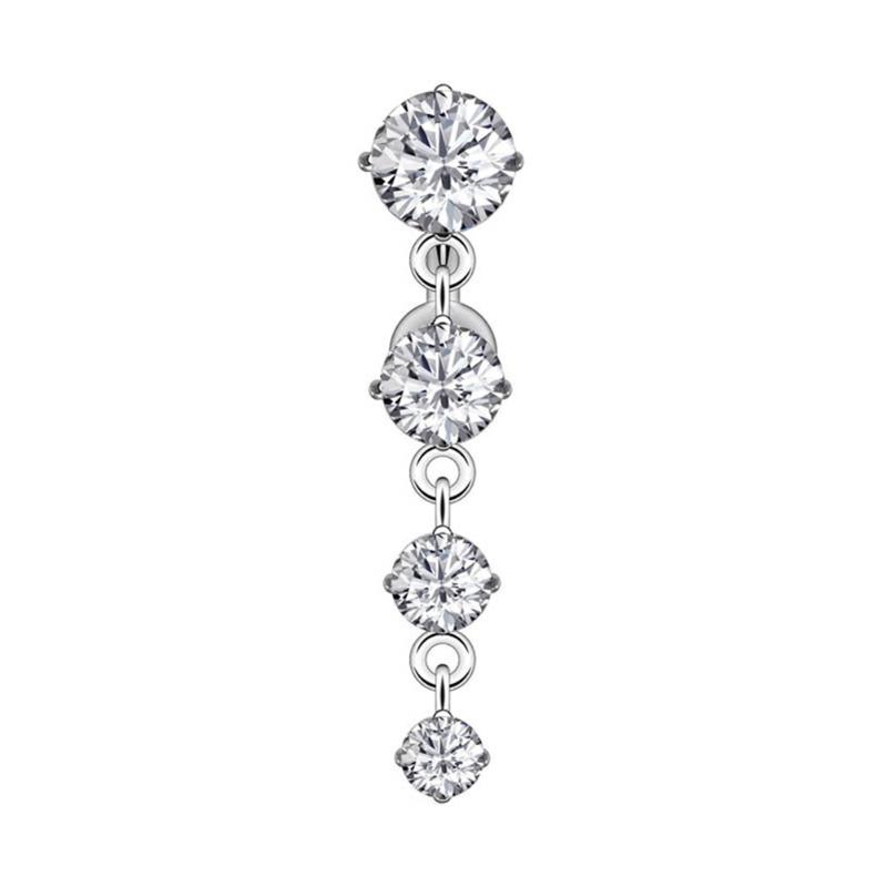 Gold Plated Navel Belly Button Ring Body Piercing Jewelry Crystal Zircon