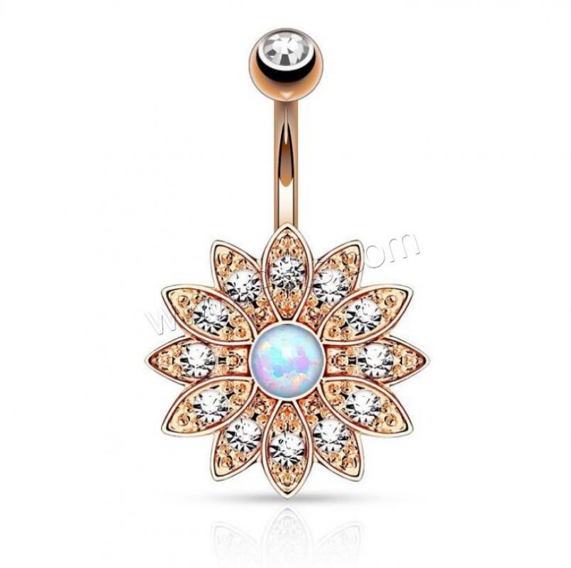 Gold Plated Navel Belly Button Ring Body Piercing - 8