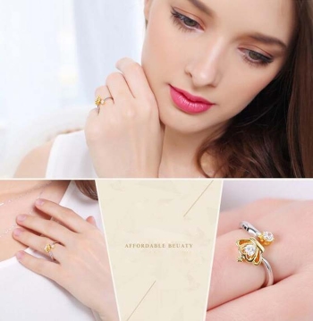 Silver Plated  RING CZ - 5