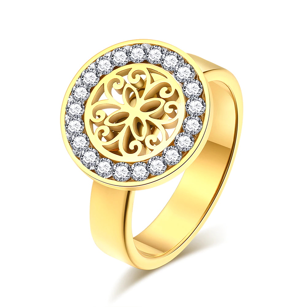 Rostfritt stål ring GULD, SILVER